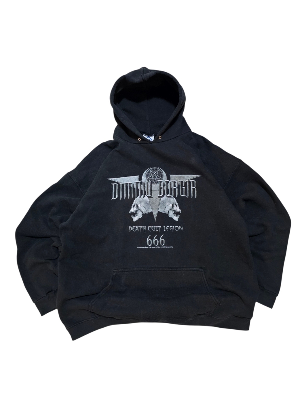 Vintage Y2k Dimmu Borgir Death Cult Legion 666 Black Graphic Hoodie